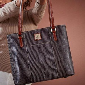 Dooney & Bourke Embossed Lizard Lexington Brown